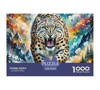 Snow Leopard 1000 Pezzi Puzzle Gioco Educativo Creativo Jigsaw Puzzle Bellissima Decorazione Puzzle Per Adulti E Bambini 70x50cm/1000pcs