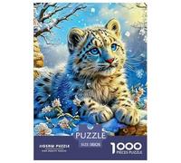 Snow Leopard 1000 Pezzi Puzzle Idea Regalo Per Lei O Lui Animal Per Adulti A Partire Dai 14 Anni Qualità Premium Sfide Extra Divertenti Intrattenimento Creativo 38x26cm/1000pcs