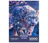 Snow Leopard 1000 Pezzi Puzzle Idea Regalo Per Lei O Lui Animal Per Adulti A Partire Dai 14 Anni Qualità Premium Sfide Extra Divertenti Intrattenimento Creativo 38x26cm/1000pcs
