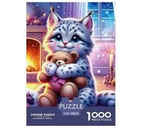 Snow Leopard 1000 Pezzi Puzzle Idea Regalo Per Lei O Lui Animal Per Adulti Confezione Di Alta Qualità Sfide Extra Divertenti Intrattenimento Creativo 38x26cm/1000pcs