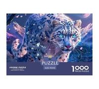 Snow Leopard 1000 Pezzi Puzzle Romantico Regalo Animal Per Adulti Qualità Premium Sfide Extra Divertenti Intrattenimento Creativo 70x50cm/1000pcs