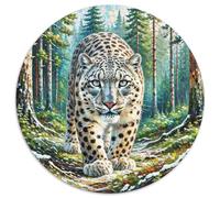 Snow Leopard 1000 Piece Jigsaw Puzzle For Adults Educational Games Stress Relief Puzzle Exercise The Memory of The Brain for Men, Women, Elders, Seniors 1000pcs (67.5x67.5cm)