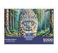 Snow Leopard 1000 Pieces Jigsaw Puzzles For Adults Challenging Game Stress Relieving Entertainment Cultivate The Spirit of Teamwork For Adults Gifts 38x26cm/1000pcs