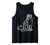 Snow Leopard Big Cat Line Art Mammal Art Zoologo Canotta