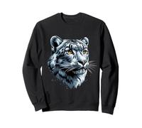 Snow Leopard Face Bianco Leopardo Animale Snow Leopard Amante Felpa
