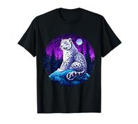 Snow Leopard Face Bianco Leopardo Animale Snow Leopard Amante Maglietta