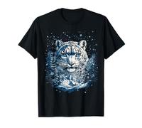 Snow Leopard Face Bianco Leopardo Animale Snow Leopard Amante Maglietta