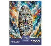 Snow Leopard Jigsaw Puzzle Impossible 1000Pcs Decorazione Per La Casa. Rilassamento E Intelligence Per Adulti E Ragazzi Da 14 Anni 38x26cm/1000pcs