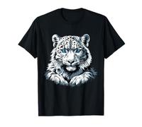 Snow Leopard Lover, animale leopardato bianco, faccia da leopardo delle nevi Maglietta