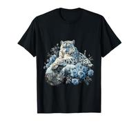 Snow Leopard Lover, animale leopardato bianco, faccia da leopardo delle nevi Maglietta