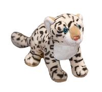 Snow Leopard Plush - bambola morbida, animale di peluche | Resiliente coccolone compagno, comodo da viaggio per bambini, adulti, decorazione di divani della camera da letto, arredamento per la