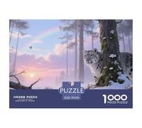 Snow Leopard Puzzle Impossibili 1000Pcs Wildlife Decorazione Per La Casa. Rilassamento E Intelligence Per Adulti E Bambini Da 12 Anni 70x50cm/1000pcs