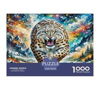 Snow Leopard Puzzle Impossible 1000 Pezzi Decorazione Per La Casa. Giochi Rilassamento E Intelligence Per Adulti E Ragazzi Da 14 Anni 70x50cm/1000pcs