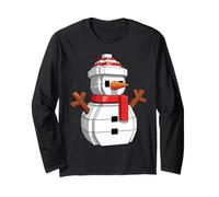 Snow Man Block Building Natale Builder Brick Master Build Maglia a Manica