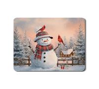 Snow Man - Tappetino scolapiatti per bancone della cucina, tappetino scolapiatti in gomma assorbente cardinale invernale, tappetino scolapiatti in pelle sintetica per proteggere il bancone della