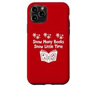 Snow Many Books Snow Little Time Reading Christmas Book Club Custodia per iPhone 11 Pro