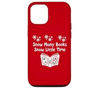 Snow Many Books Snow Little Time Reading Christmas Book Club Custodia per iPhone 12/12 Pro