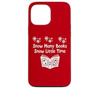 Snow Many Books Snow Little Time Reading Christmas Book Club Custodia per iPhone 13 Pro Max