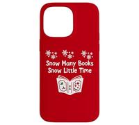 Snow Many Books Snow Little Time Reading Christmas Book Club Custodia per iPhone 14 Pro Max