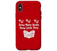 Snow Many Books Snow Little Time Reading Christmas Book Club Custodia per iPhone X/XS