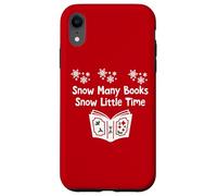 Snow Many Books Snow Little Time Reading Christmas Book Club Custodia per iPhone XR