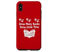 Snow Many Books Snow Little Time Reading Christmas Book Club Custodia per iPhone XS Max