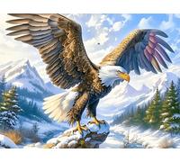 Snow Mountain Flying Bald Eagle Puzzle 1000 Pezzi Dolomiti Per Adulti Luminous Enchanted Beasts Cartone Di Alta Qualità Colori Vividi Per Decorazione Murale Da Passatempo Edizione Limitata Top Vendita