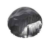 Snow Mountain Lone Wolf - Cuffia da doccia a doppio strato, riutilizzabile, adatta per bagni e spa