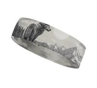 Snow Mountain Lone Wolf - Fascia per capelli sportiva per donne e uomini, adatta a tutte le dimensioni della testa, ultra assorbente e antiscivolo, per corsa, yoga, palestra