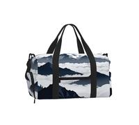 Snow Mountain Peak - Borsone con scomparto per scarpe, per sport, palestra, weekender, unisex, impermeabile, con tasca bagnata per scarpe sporche