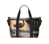 Snow Mountain Wild Wolf - Borsa da viaggio impermeabile con tracolla regolabile, multi-scomparto per palestra, viaggi, attività all'aperto, Wild Goose sul ponte, Taglia unica