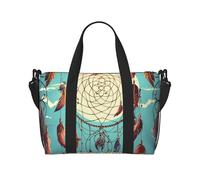 Snow Mountain Wild Wolf - Borsa da viaggio impermeabile con tracolla regolabile, multi-scomparto per palestra, viaggi, attività all'aperto, Catch Dream Net, Taglia unica