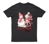 Snow Much Fun Snow Pupazzo di Neve T-Shirt Unisex Regalo Retrò Divertente...