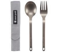 Snow Peak - Titanium Fork & Spoon Set grigio