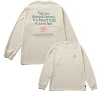Snow Peak - T-shirt in policotone - Living With Nature LS T-Shirt Ivory per Uomo in Cotone - Taglia XL - Beige