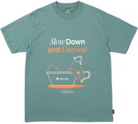 Snow Peak - T-shirt in policotone - Relaxation T-Shirt Light Green per Uomo in Cotone - Taglia S - Verde