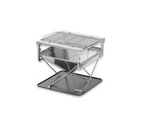 Snow Peak - Braciere con griglia 2 in 1 - Takibi Fire & Grill in Legno - Grigio