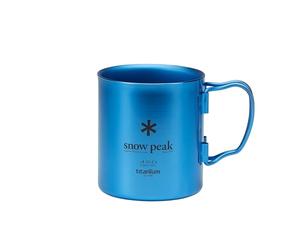 Snow Peak Titanium Double Wall 450 Tazza, Fresh Water Blue