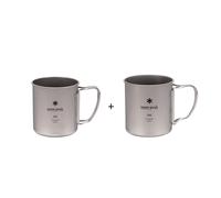 Snow Peak Titanium Set di 2 tazze singole | 300 ml 450 ml | Leggere | Dal...