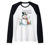 Snow Place Like Home Pupazzo di Neve Maglia con Maniche Raglan
