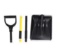 Snow Removal Tool, Heavy Duty with D Handle, Aluminum Driveway Scoop | Ergonomic Dual Handle Design, Detachable Compact Grip for Winter Driveway Garage Home Snow Removal Aluminum