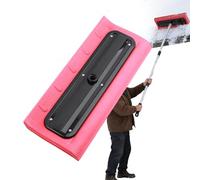 Snow Roof Rake - Foam Broom Scraper Pusher, Driveway Ice Removal Tool, Telescoping Pole For Vehicle RV Garage, Non Scratch Shingle Shield, Outdoor Home Supplies, Blue 190ml Size Winter Gear