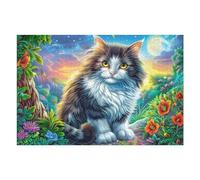 Snow Scene Longhair Cat Puzzle 1000 Pezzi Caravaggio Per Adulti Cartone Di Alta Qualità Opera D'arte Italiana Per Collezione E Decorazione Qualità Museale Da Passatempo 1000 PCS