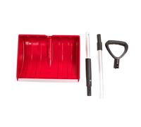Snow Shovel Detachable Lightweight | Large Capacity 47.2 Inch Adjustable Handle | Emergency Car/Garden/Camping Shovel | PP & Aluminum Construction, 4 - Piece Set (Red)