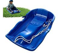 Snow Sled - 66x30.5cm PE Kids Snowboard Seat Pull Rope Sledding Toy