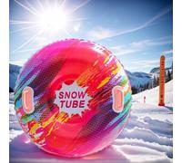 Snow Tube Gonfiabile con Maniglie, Rivestimento Resistente e Fondo Duro, Slittini per Neve Invernale, Giocattoli di Natale e Compleanno, Attività Familiari, Sport Invernali, Divertimento