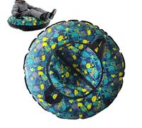 Snow Tube - Grande Corpo Gonfiabile In PVC, Anello Di Guida, Comoda Configurazione A Doppia Maniglia, Disco Scorrevole Ad Alto Rimbalzo Con Controllo Del Movimento Elevato Per Avventure Nella Stagione