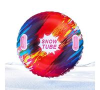 Snow Tube - Snow Sled | 33.5 Inch Cold-Resistant Sledding Toy | With Handles Inflatable Snows Tubes For Sledding Heavy Duty | For Winter Outdoor Family Activities Boys Girl Skiing Fun