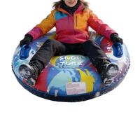 Snow Tubes - Heavy Duty Inflatable Sled, Winter Outdoor Sliding Toy with Reinforced Grab Handles, Resistant Cold Weather Float, Ideal for Downhill Mountain Racing Family Holiday Excursions