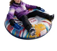 Snow Tubes Sledding, Fun Inflatable Winter Toys, Inflatable Snow Tubes Sleds for Adults with Heavy Duty PVC, Outdoor Fun for Women Men Family Friend Teens Boys, Winter Activity